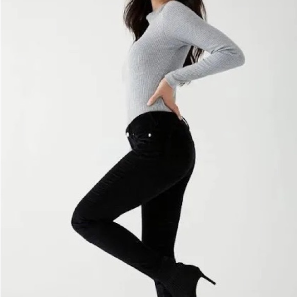 True Religion Halle with Flaps Corduroy 30 Black - Picture 3 of 15